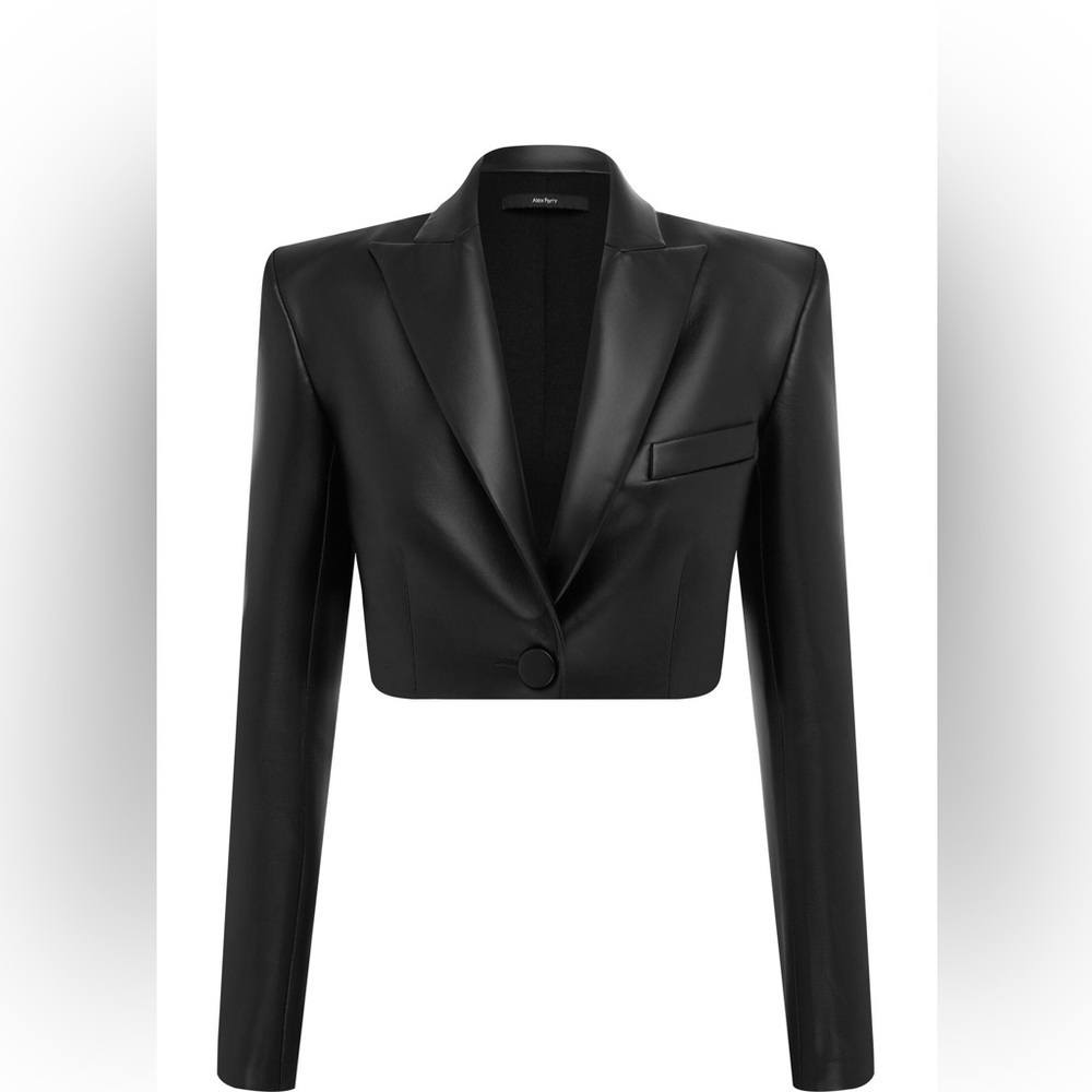 Alex Perry Hutton Crop Blazer Black